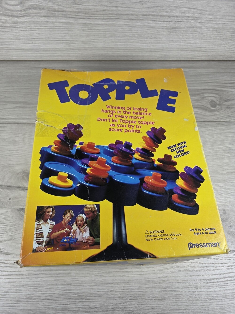 TOPPLE Board Game by Pressman USA Balancing Game #9026 SU40